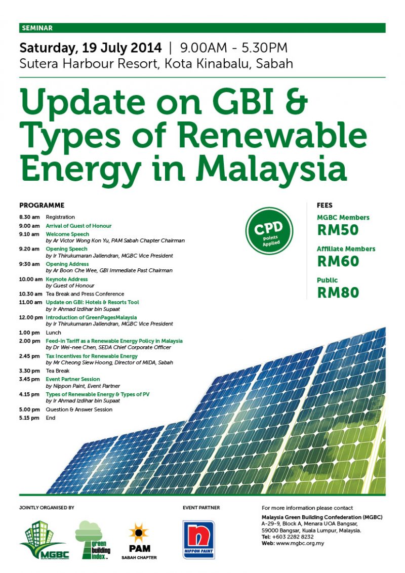 Update on GBI \u0026 Types of Renewable Energy in Malaysia ...